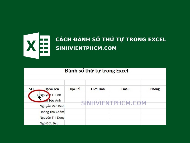 Đánh số thứ tự trong Excel