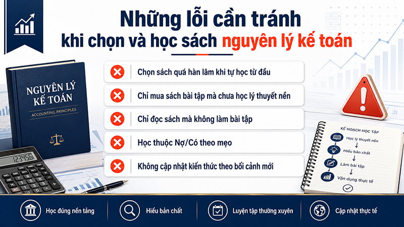 Những lỗi cần tránh khi chọn và học sách nguyên lý kế toán