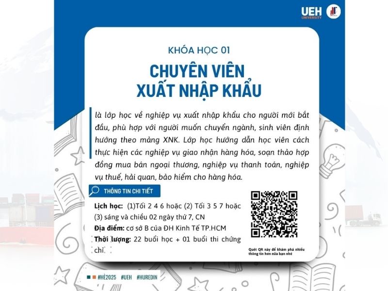 HUREDIN – UEH: Khóa Chuyên Viên Xuất Nhập Khẩu